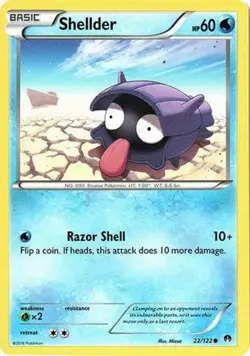 POKEMON CARD SHELLDER 22/122 NO 090 BIVALVE POKEMON TCG CCG - Image 1