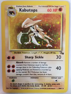 HOLO Kabutops 9/62 - NM / M - RARE 1999 Fossil Pokemon Card - $2 Flat Shipping - Image 2