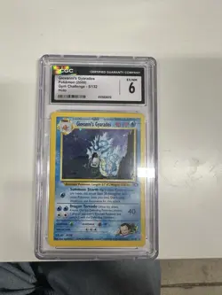2000 Pokemon Giovanni Gyarados 5/132 Gym Challenge Holo CGC 6 Trading Card Game - Image 1