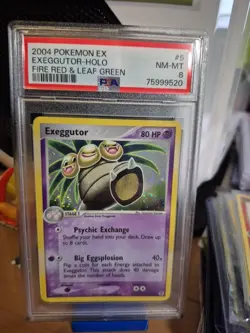 2004 Pokemon EX Fire Red Leaf Green Exeggutor holo 5/112 PSA 8 75999520 swirl - Image 1