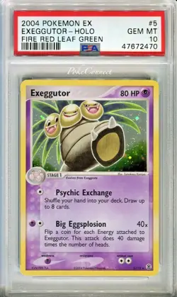 PSA 10 GEM MINT Pokemon EXEGGUTOR Holo Rare 2004 ex FireRed & LeafGreen #5/112 - Image 1