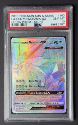 2018 POKEMON SUN & MOON ULTRA PRISM FA/DSK.MN.NCRZMA GX#163 ULTRA PRISM-SECRET P - Image 1