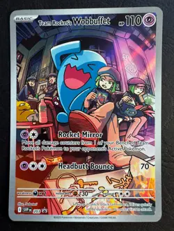 Team Rocket's Wobbuffett SVP 203 Promo Pokemon SV Destined Rivals Near Mint - Image 1