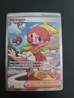 Harlequin 163/086 - Trainer Full Art - S&V White Flare Pokemon TCG NM - Image 1