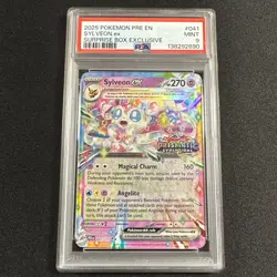 2025 POKEMON PRE EN-PRISMATIC EVOLUTIONS SURPRISE BOX EXCLUSIVE SYLVEON EX PSA 9 - Image 1