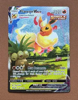 Flareon VMAX SWSH180 SWSH: Sword & Shield Promo Cards Holo Full Alternate Art - Image 1