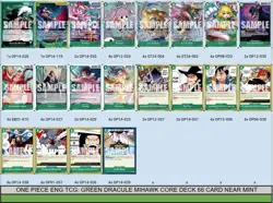 ONE PIECE ENG TCG: GREEN DRACULE MIHAWK CORE DECK 66 CARD NEAR MINT - Image 1