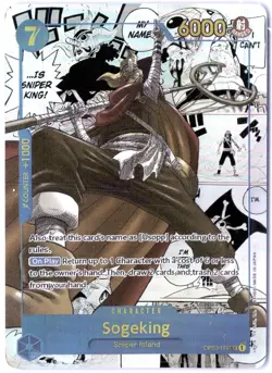 ULTRA RARE MANGA ALT ART LOW POP CUSTOM ONE PIECE!!! Sogeking HOLOFOIL - Image 1