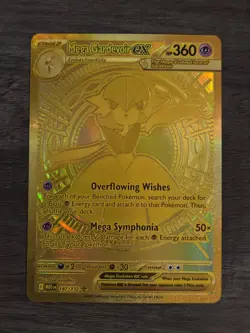 Pokemon TCG Mega Gardevoir EX 187/132 Mega Evolutions Gold Hyper Rare NM/Mint - Image 1