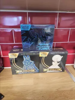 Pokemon TCG Phantasmal Flames Etb. Mega Evolution Etb X2 Bundle Factory Sealed. - Image 1