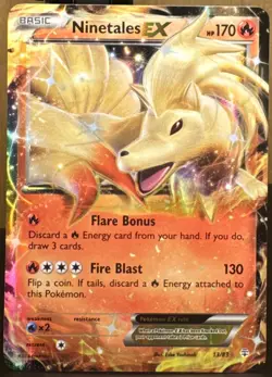 Pokemon TCG Ninetales EX 13/83 Generations Ultra Rare Holo Card LP+/NM- - Image 1