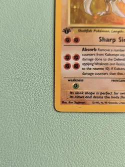Pokemon TCG Kabutops Holo Rare 1st Edition Fossil, 9/62, Vintage WOTC - Image 4