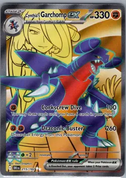 Cynthia's Garchomp ex 215/182 SV10: Destined Rivals - Pokemon Card - NM - Image 1