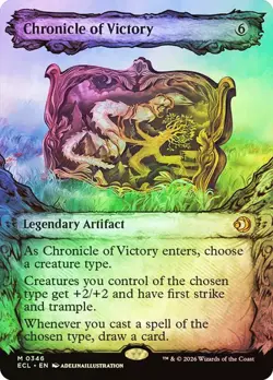 1x NM FOIL SHOWCASE Chronicle of Victory MTG Lorwyn Eclipsed SV - Image 1