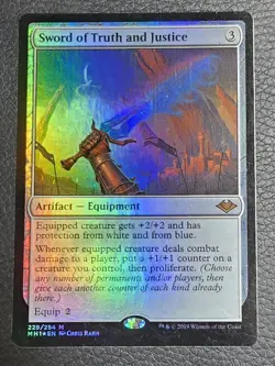 Sword of Truth and Justice Modern Horizons Foil LP MTG Magic Card - Image 1