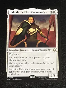 MTG Avatar: The Last Airbender Hakoda, Selfless Commander 0023 NM Rare - Image 1