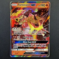 Pokemon TCG Turtonator GX Guardians Rising 18/145 Holo Ultra Rare - NM Card - Image 1