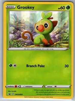 Grookey - SWSH001 Holo SWSH: Sword & Shield Promo - Pokemon Card - NM - Image 1