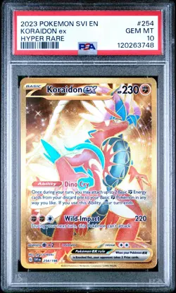 2023 POKEMON SVI EN-SCARLET & VIOLET HYPER RARE #254 KORAIDON EX PSA 10 - Image 1