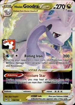 Hisuian Goodra VSTAR - Play! Prize Pack Series 3 Stamped 136/196 MINT Pokemon - Image 1
