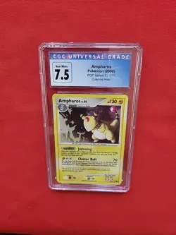 Pokemon: Ampharos #1/17 Cosmos Holo Rare Pop Series 7 Vintage - CGC 7.5b- E47 - Image 4