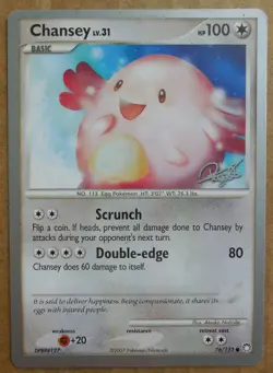 2008 World Championships Chansey 76/123 Promo non-holo Pokemon NM - Image 1
