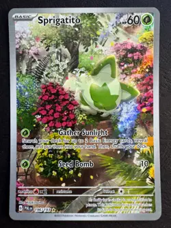 Sprigatito 196/193 Illustration Rare Pokemon SV Paldea Evolved Near Mint - Image 1
