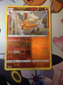 Pokemon TCG Charizard Pokemon Go 010/078 Reverse Holo Rare Card Near Mint - Image 1