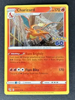 Pokemon TCG: 2022 Pokemon GO Holographic Rare Charizard (010/078) - Image 1