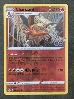 Charizard 010/078 Pokemon TCG Holo Rare Pokemon GO Near Mint - Image 1