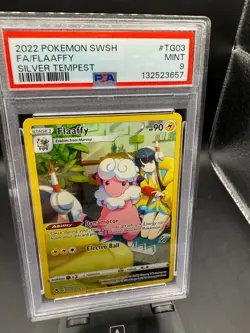 Pokemon TCG Silver Tempest Flaaffy Full Art #TG03/TG30 PSA 9 MINT - Image 1