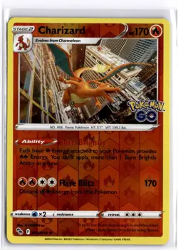 Charizard 010/078 Reverse Holo Pokemon Pokemon GO NM - Image 1