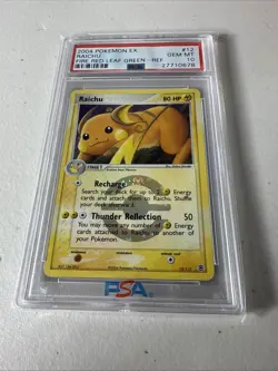 Pokemon EX Fire Red Leaf Green Raichu Reverse Holo 12/112 PSA 10 - Image 1