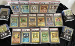 Complete Pokemon Shadowless Base Set 102/102 Graded Holos PSA 7 NM Charizard - Image 1