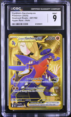 Cynthia's Garchomp EX 241/182 Destined Rivals English Hyper Rare CGC 9 Mint - Image 1