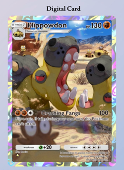 (Digital Card) Hippowdon Full-Art 1⭐, Pokemon TCG Pocket, English - Image 1