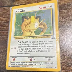 Pokemon Meowth Wotc Promo Holo 10/53 50 HP Wizards of the Coast Card - Image 1