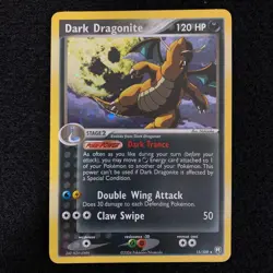 Dark Dragonite 15/109 EX Team Rocket Returns HOLO RARE w/ SWIRL Pokemon Card LP - Image 1