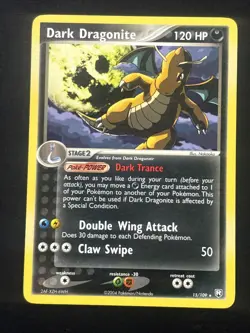 Pokemon Dark Dragonite 15/109 Non-Holo Rare EX Team Rocket Returns Card NM - Image 1