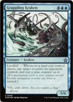 Grappling Kraken - FOIL - U Foundations 39 - MTG - Image 1