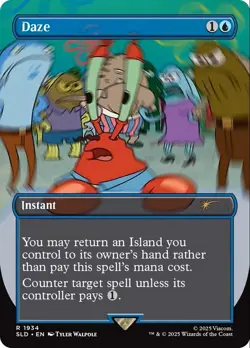 Daze - 1934 - Spongebob - Secret Lair Drop MINT *FOIL* - MTG - Image 1