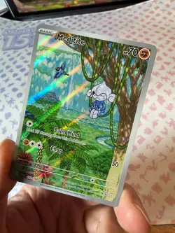Meditite - 153/142 - Stellar Crown - Pokemon TCG Card NM Illustration Rare IR - Image 4