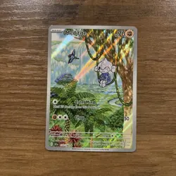 Meditite Stellar Crown Pokemon TCG Card Illustration 153/142 Rare NM - Image 1