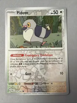 Pokemon TCG * SV Temporal Force * 133/162 Pidove REVERSE HOLO Common * FRESH PK - Image 1