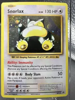 Pokemon TCG Snorlax XY179 Black Star Promo Holo 2016 - Image 1