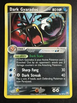 Pokemon Dark Gyarados 36/109 Ex Team Rocket Returns Uncommon Card NM+ - Image 1