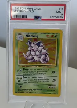 1999 Pokemon Base Set Nidoking Holo Rare #11/102 PSA 9 Mint WOTC - Image 1