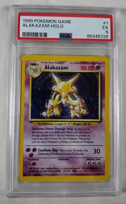 PSA 5 - Alakazam Holo 1999 Pokemon Game #1 With Goodies! - Image 2