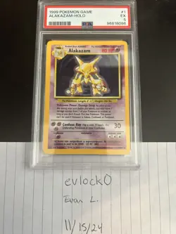 Alakazam Holo #1/102 PSA 5 - 1999 Pokemon Game Base Set Unlimited - Image 1