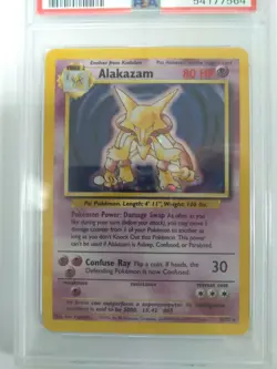 Graded PSA 5 1999 Pokemon Game - Alakazam - HOLO #1 - Image 2
